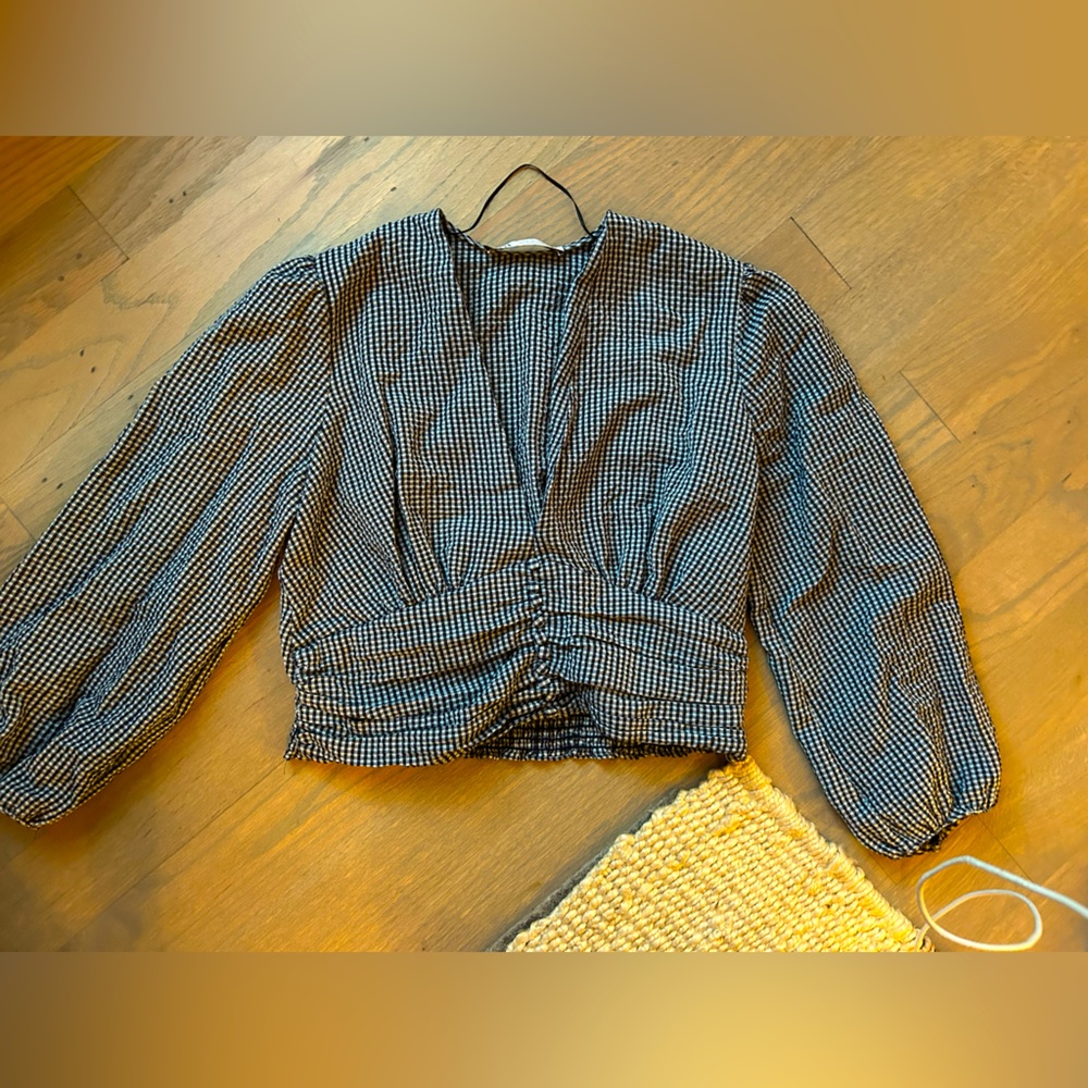 Patterned nice going out top Zara